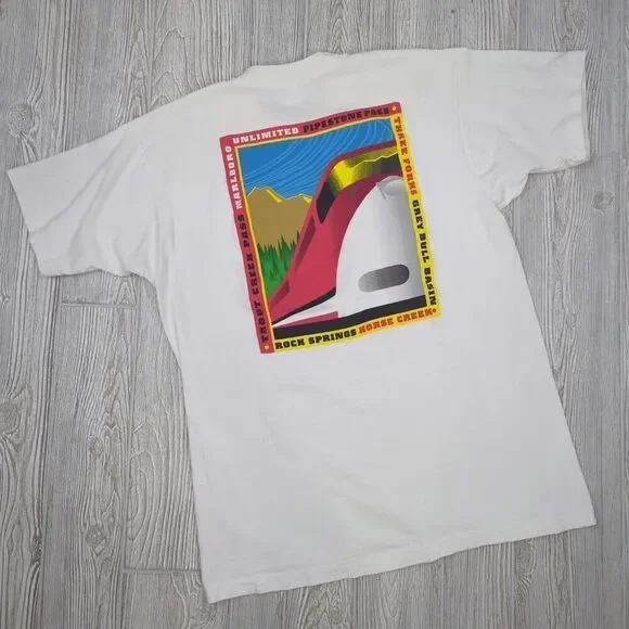 Vintage 90s Fruit of the Loom Men's XL Marlboro Unlimited Pipestone Pass T-Shirt - Picture 3 of 9